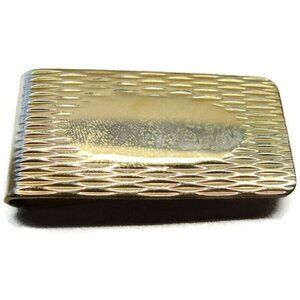 Textured Money Clip Stainless Steel Engravable Cash ID Holder
